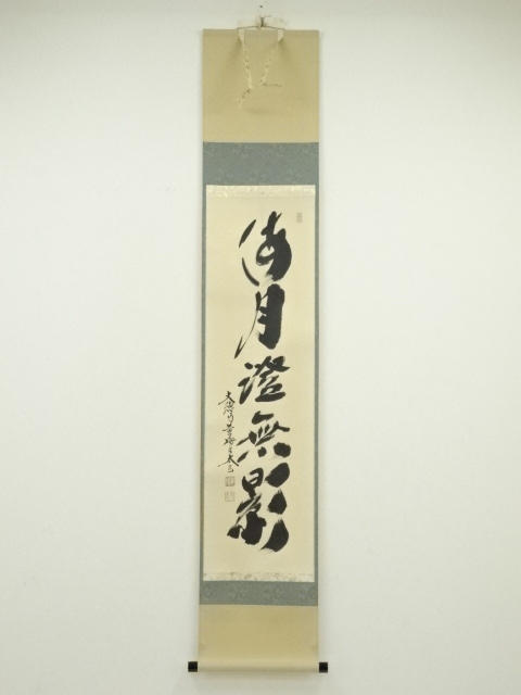 道具 ] - 道具 大徳寺小林太玄筆 「海月澄無影」一行書 肉筆紙本掛軸